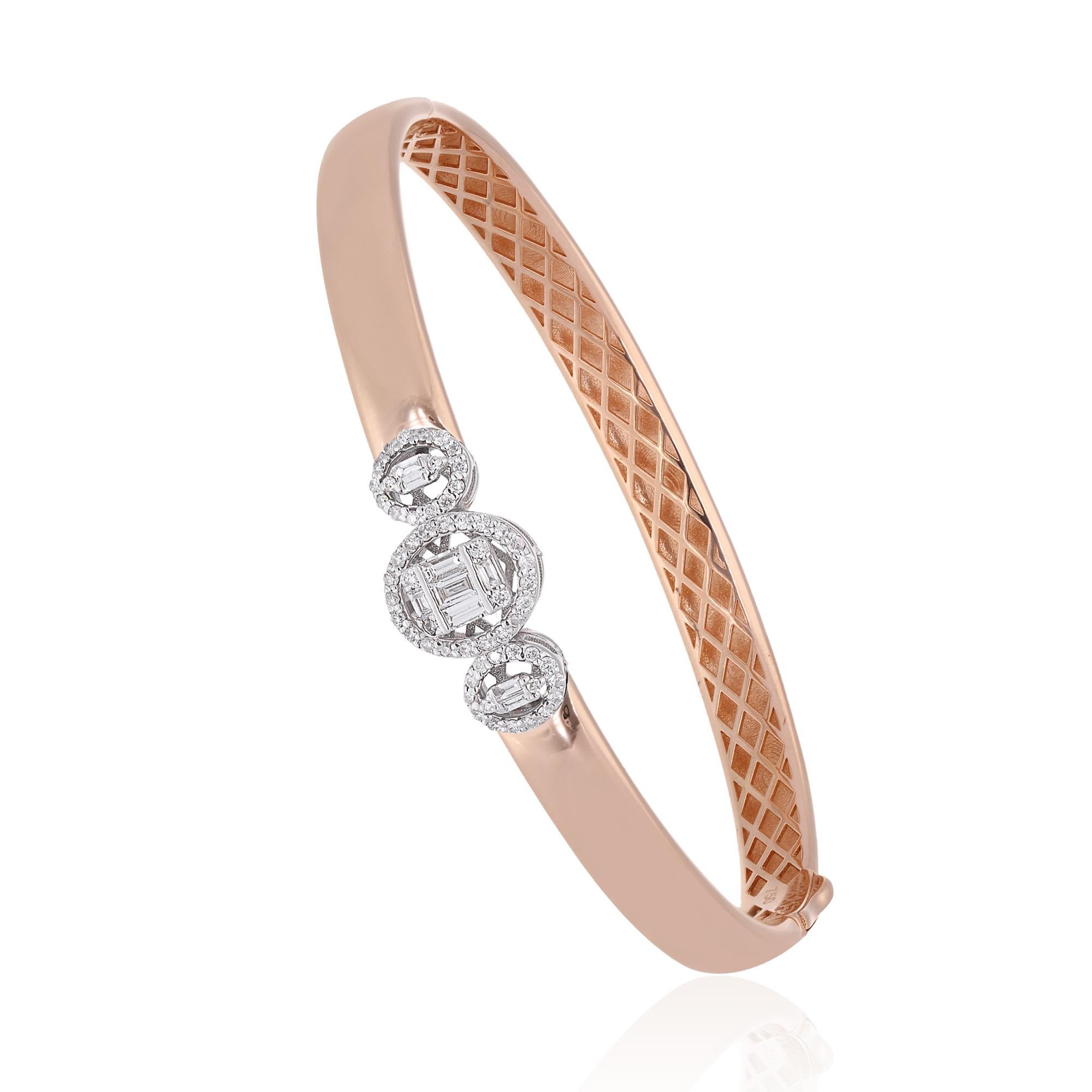 Simple et élégant, ce bracelet en or rose 18 carats serti de diamants vous donnera un air de mode et de classe. Sa brillance élégante et sa finition impeccable rehaussent son charme majestueux et le rendent plus adorable.

✧✧Welcome To Our Shop