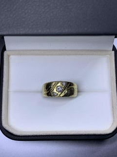Anello di fidanzamento con diamante art déco di 0,45 ct in oro 14 ct 7,1 g