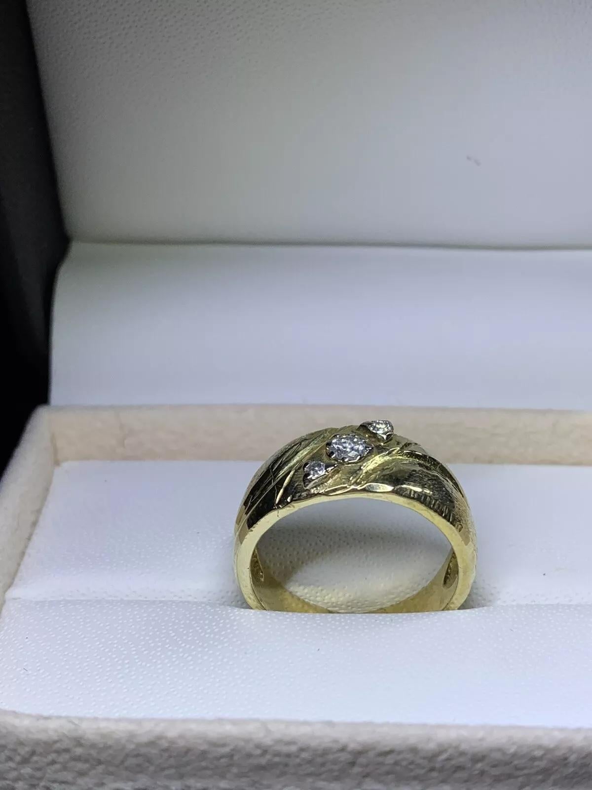 Anello di fidanzamento con diamante art déco di 0,45 ct in oro 14 ct 7,1 g In condizioni Nuovo in vendita a London, GB