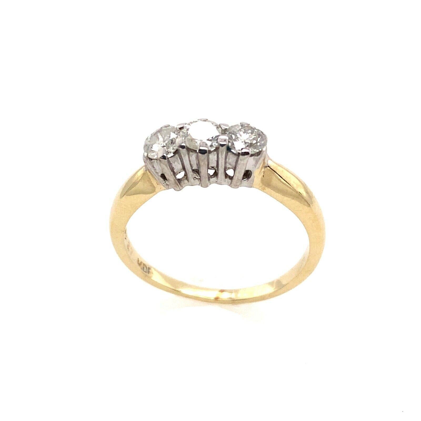 Classic Trilogy Ring In 9ct Yellow And White Gold, Set With 0.45ct of Diamonds

This stunning trilogy ring features 3 beautiful diamonds set in platinum white gold and 9ct yellow gold. The design is both elegant and timeless and can be worn with