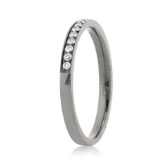 0.45ct Round Brilliant Cut Diamond Micropave Wedding Band in 18k Black Gold