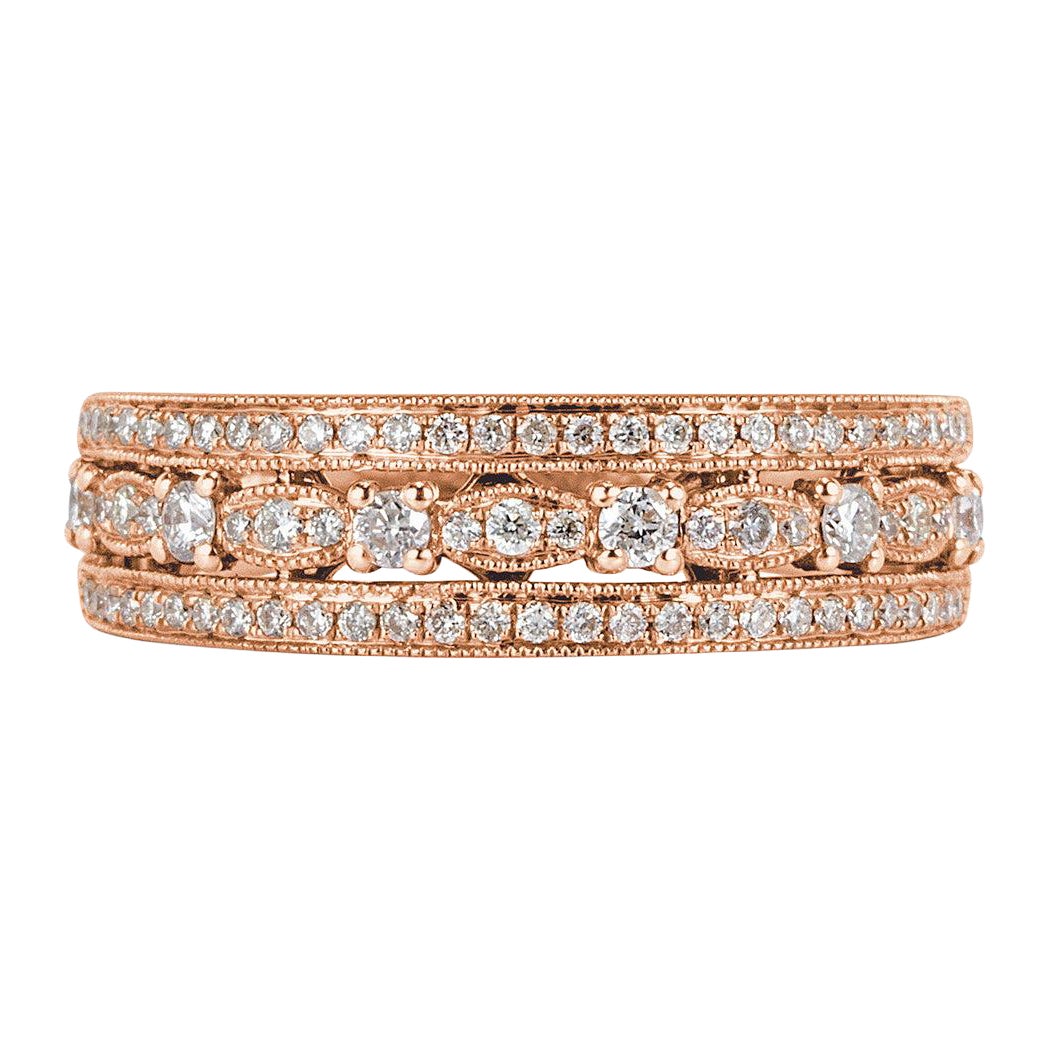 0.45ct Round Brilliant Cut Diamond Ring in 14k Rose Gold