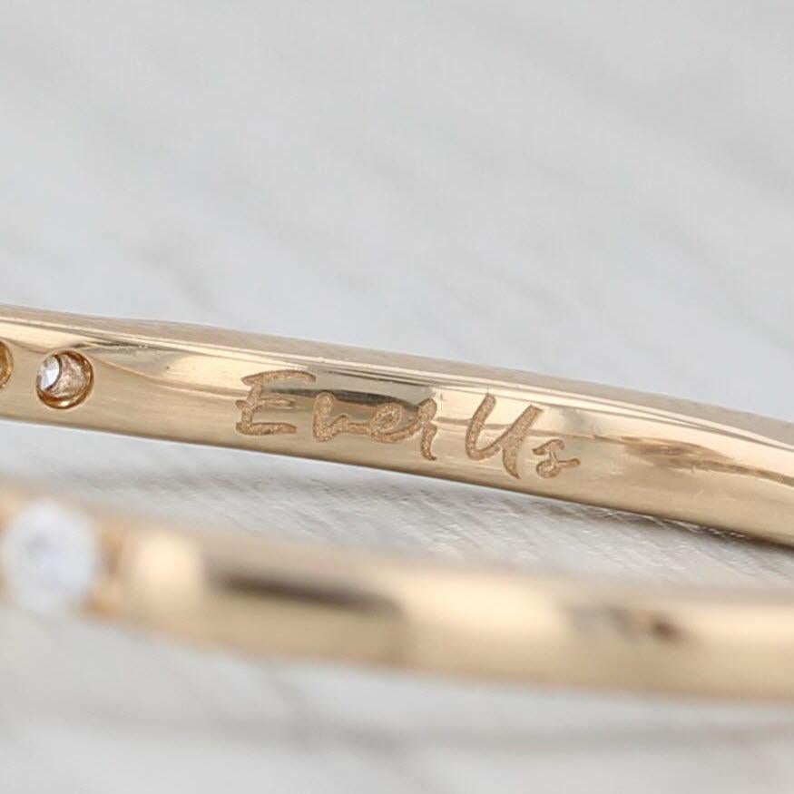 0.45ctw Anillo de Diamantes Bypass Ever Us Aniversario Oro Amarillo 14k Compromiso en venta 4