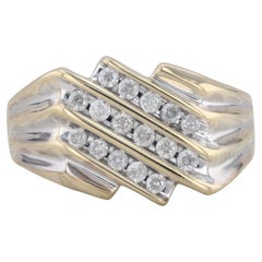 0.45ctw Diamond Men's Ring 10k Yellow Gold Size 10.75