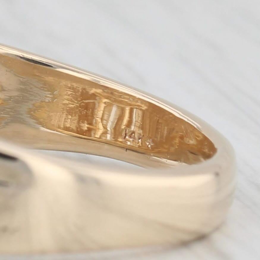 0.45ctw Diamond Men's Ring 14k Yellow Gold Size 10 Wedding For Sale 2