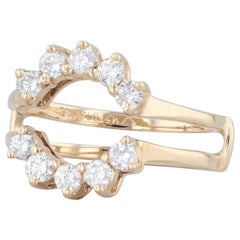 0.45ctw Diamond Ring Guard Jacket 14k Yellow Gold Size 6 Wedding Enhancer