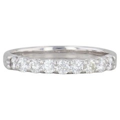 0.45ctw Diamond Wedding Band 14k White Gold Size 7 Anniversary Stackable Ring