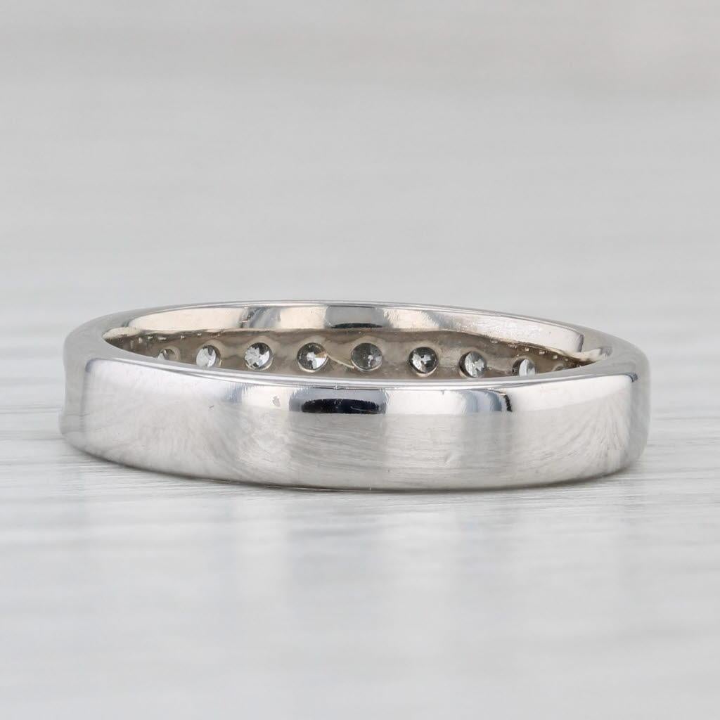 0,45ctw Diamond Wedding Ring 14k Weißgold stapelbar Jahrestag Band (Rundschliff) im Angebot