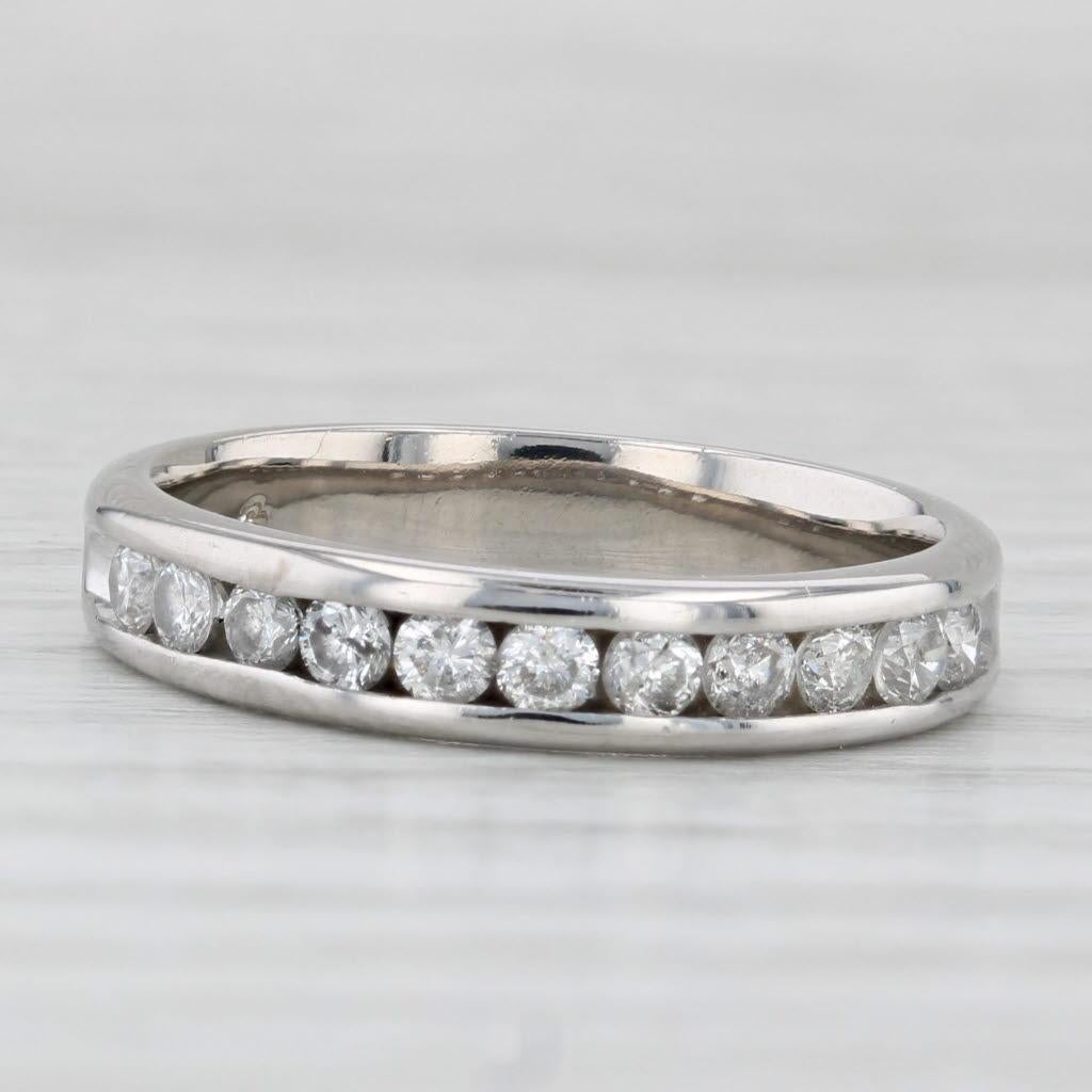 0,45ctw Diamond Wedding Ring 14k Weißgold stapelbar Jahrestag Band im Zustand „Gut“ im Angebot in McLeansville, NC