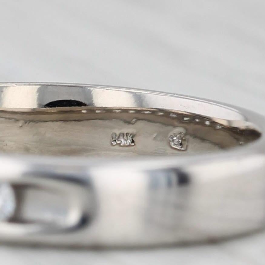 0,45ctw Diamond Wedding Ring 14k Weißgold stapelbar Jahrestag Band im Angebot 3
