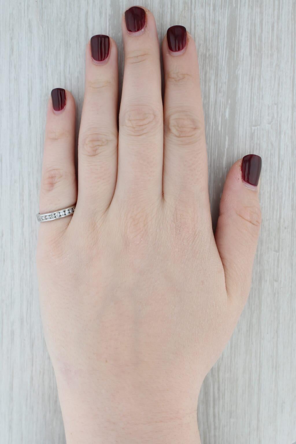 0,45ctw Diamond Wedding Ring 14k Weißgold stapelbar Jahrestag Band im Angebot 4