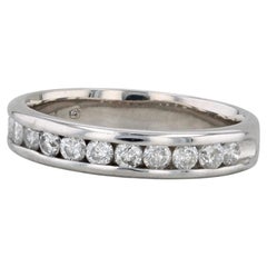 0.45ctw Diamond Wedding Ring 14k White Gold Stackable Anniversary Band