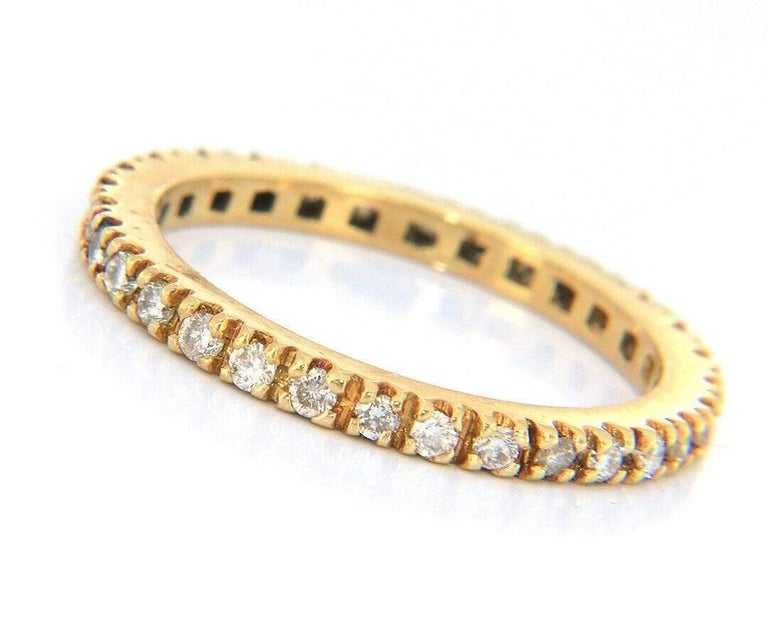 0.45ctw Round Diamond Eternity Band Ring in 14K Yellow Gold For Sale at ...