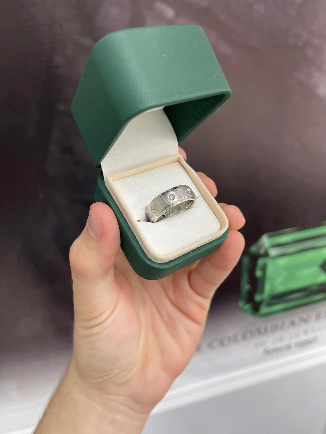 0,45tcw 14K Diamant Ewigkeitsring Weißgold Diamant Eternity für Damen oder Herren im Angebot