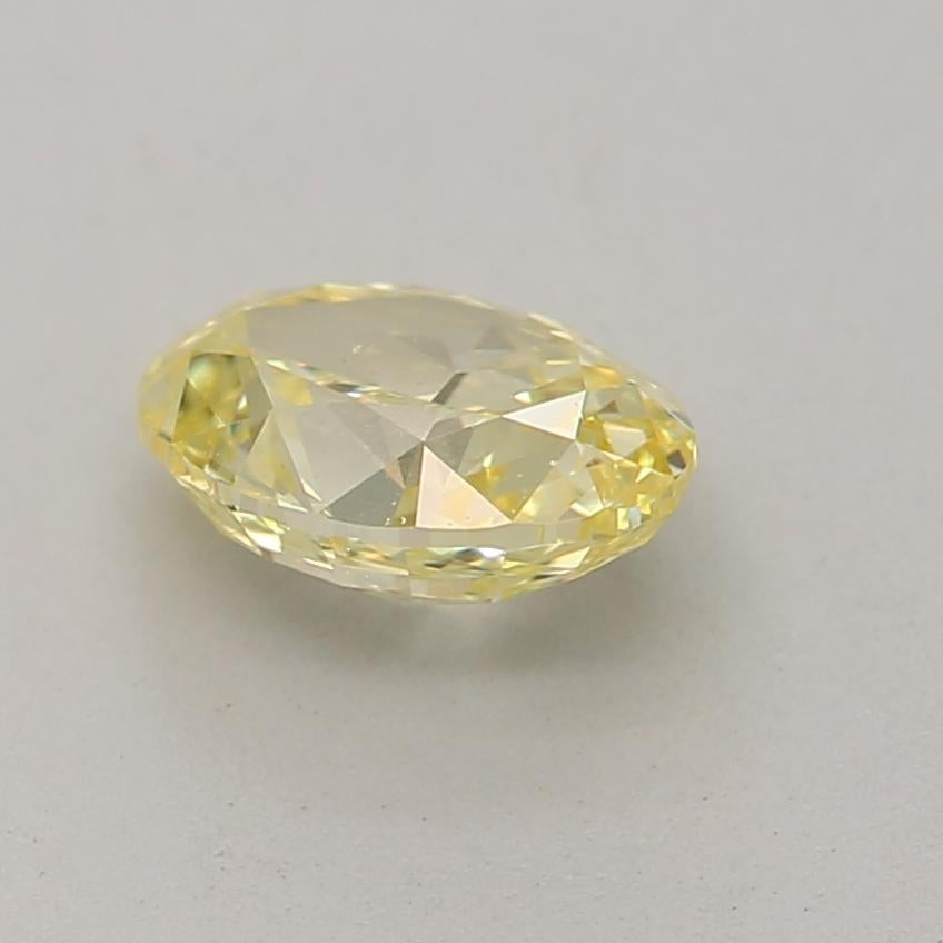 Oval Cut 0.46-CARAT, FANCY INTENSE YELLOW -, Oval, SI1-CLARITY, GIA  For Sale