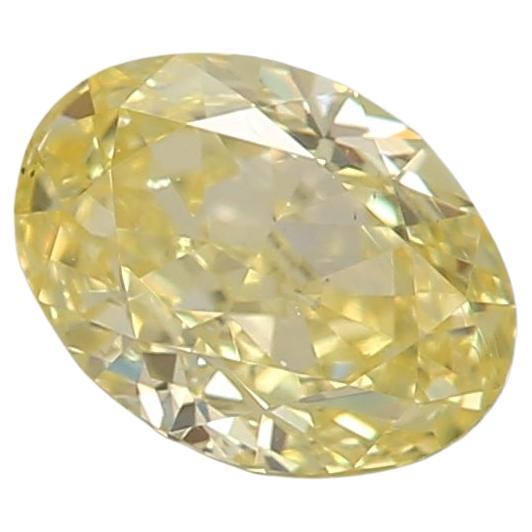 0,46-CARAT, FANCY INTENSE YELLOW -, Oval, SI1-CLARITY, GIA 