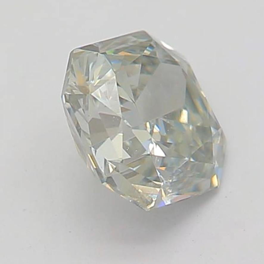 Taglio radiant 0,46 carati di diamante Fancy Light Gray con purezza I2 in vendita