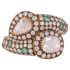 0,46 Karat hochviktorianischer Diamantring mit Rosenschliff im alten Stil