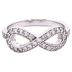 0.46 Carat Infinity Diamond White Gold Ring