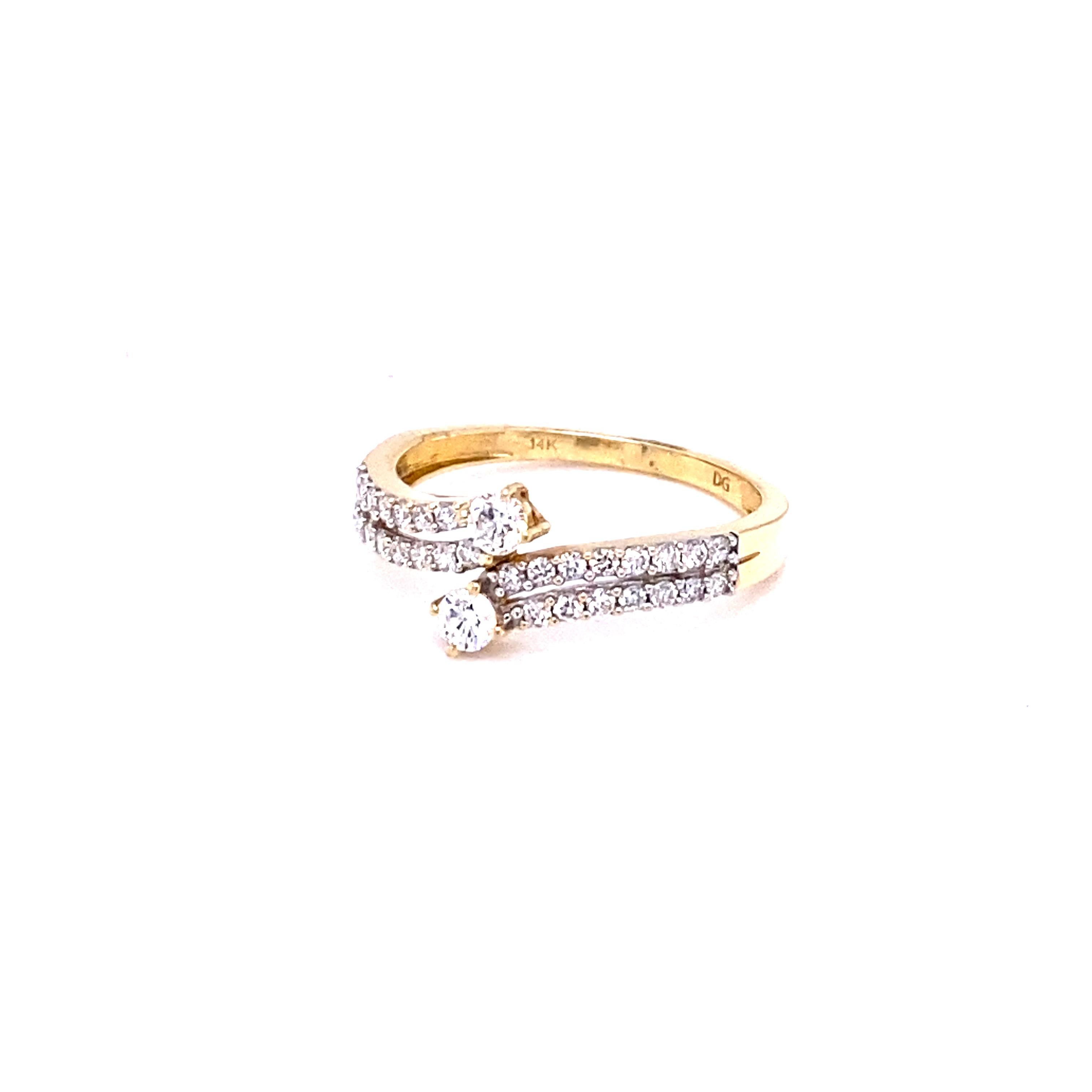 A cute and dainty two-stone ring which signifies two very important relationships in one ring: True Love & Best Friend! Or anything else that holds significance to you and your loved one, such as 2 children, 2 challenges, 2 triumphs, 2 achievements,