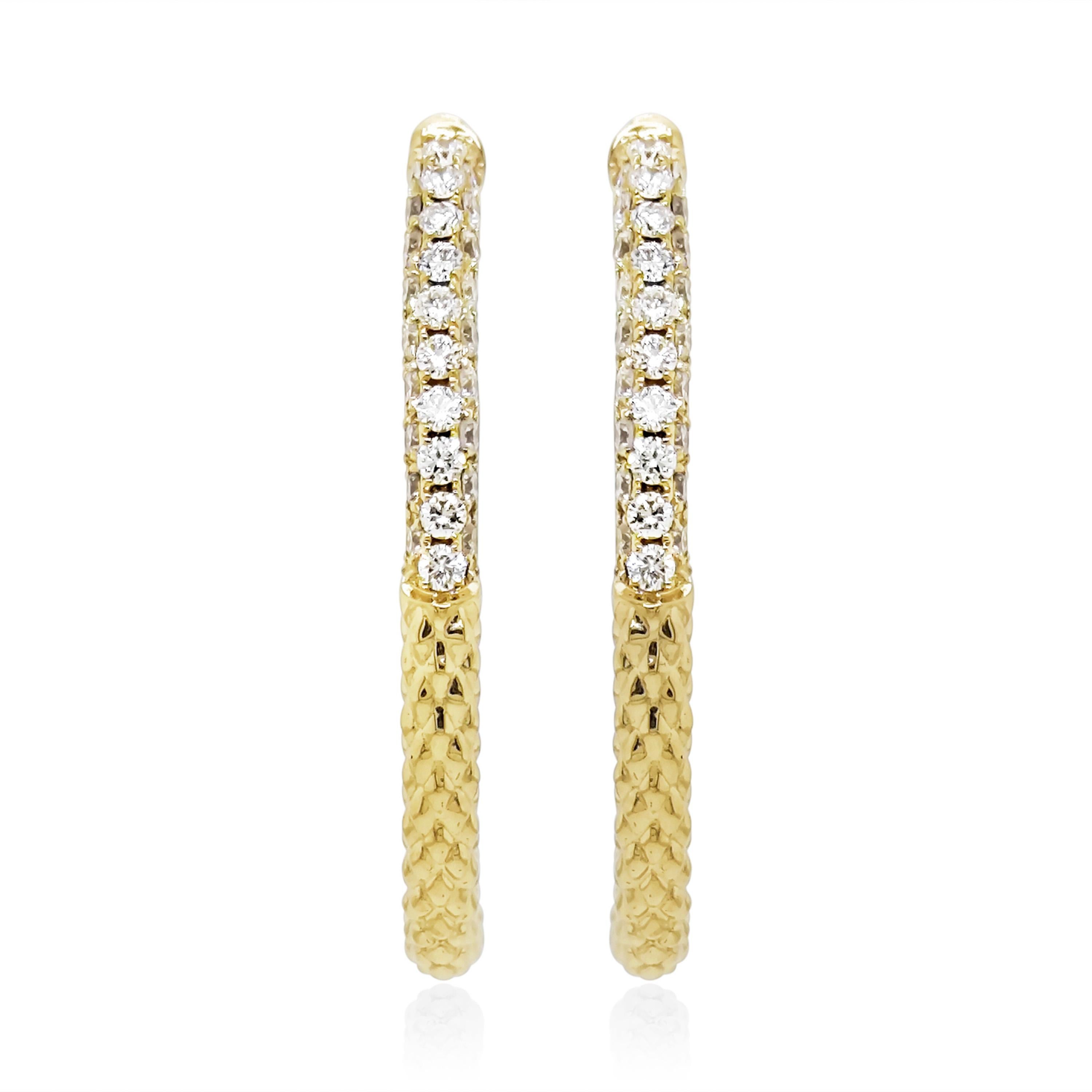 56 diamants blancs : 0,46 carat, taille ronde
Métal : or jaune 18 carats, 6,50 grammes