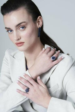 0.46 Oval Sapphire Ring