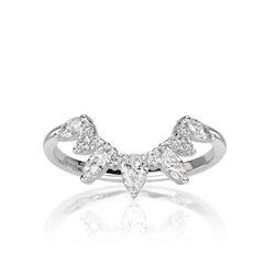0.46ct Diamond Starburst Curve Band