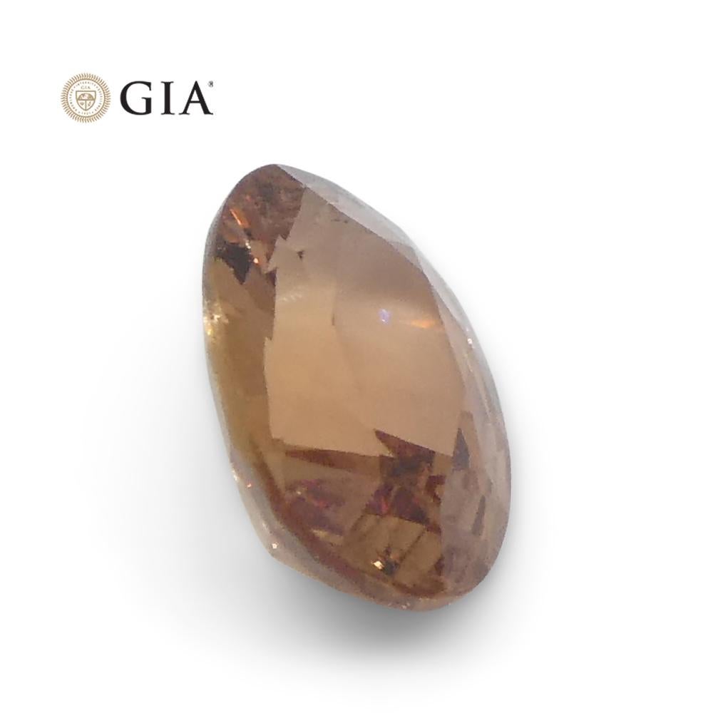 0.46 Carat Oval Pinkish Orange Padparadscha Sapphire Gia Certified Madagascar For Sale 5