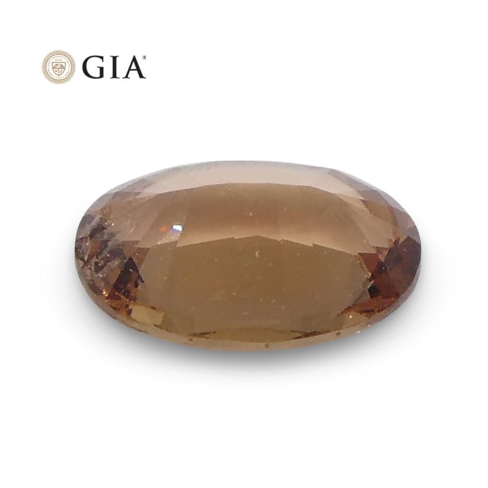 0.46 Carat Oval Pinkish Orange Padparadscha Sapphire Gia Certified Madagascar For Sale 8