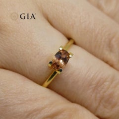 0.46 Carat Oval Pinkish Orange Padparadscha Sapphire Gia Certified Madagascar