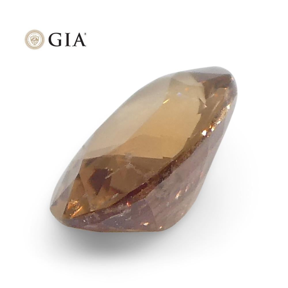 0.46 Carat Oval Pinkish Orange Padparadscha Sapphire Gia Certified Madagascar For Sale 3