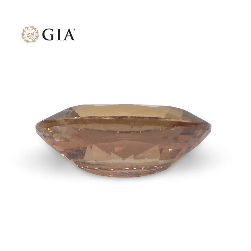 0.46 Carat Oval Pinkish Orange Padparadscha Sapphire Gia Certified Madagascar For Sale 4