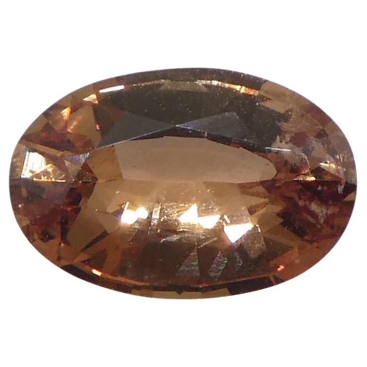 0.46 Carat Oval Pinkish Orange Padparadscha Sapphire Gia Certified Madagascar For Sale