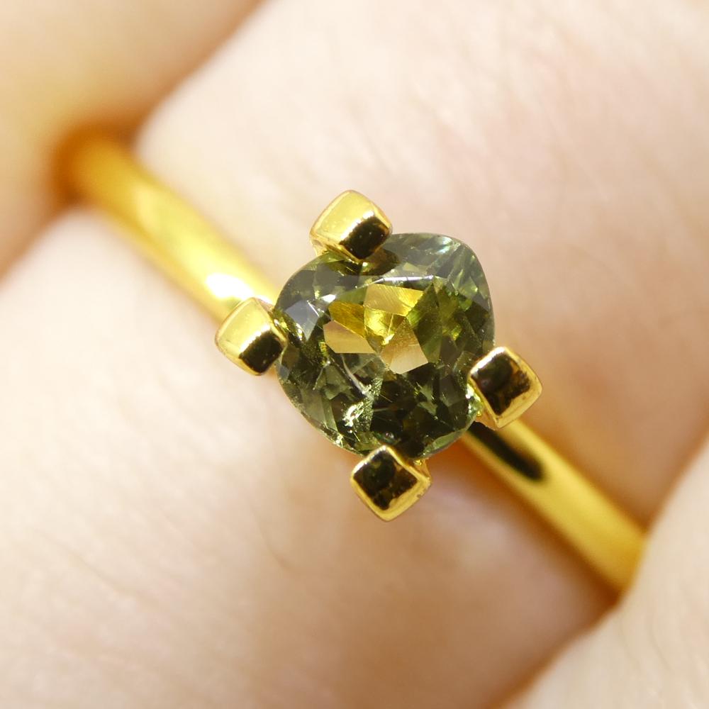 Brilliant Cut 0.46ct Pear Yellowish Green to Greyish Purple Alexandrite from Brazil For Sale