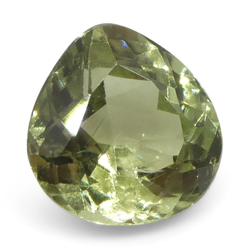 0.46ct Pear Yellowish Green to Greyish Purple Alexandrite from Brazil For Sale 1