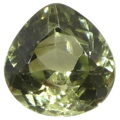 0.46ct Pear Yellowish Green to Greyish Purple Alexandrite from Brazil
