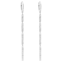 0.46Cttw Rachel Koen Diamant Tropfen Ohrringe 14K Weißgold