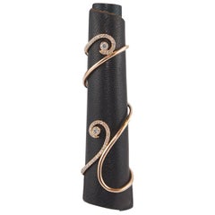 0.47 Carat Diamond 18 Karat Rose Gold Full Finger Ring