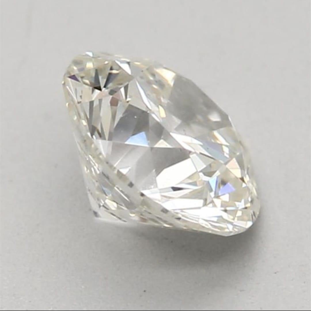 Taille ronde Diamant de forme ronde de 0,47 carat, pureté SI1, certifié GIA en vente