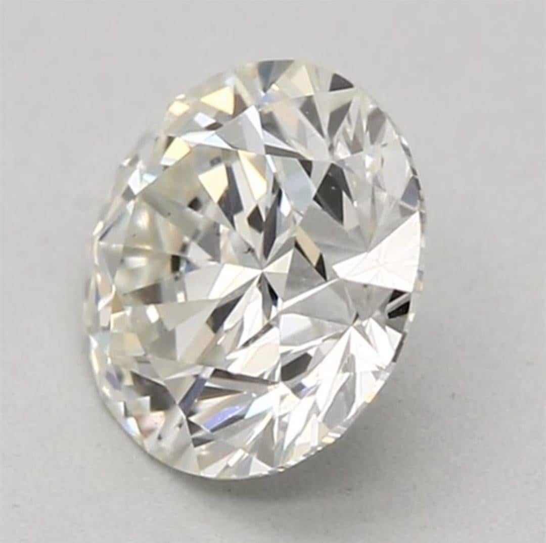 0.47 Carat Round shaped diamond SI1 Clarity GIA Certified For Sale 4