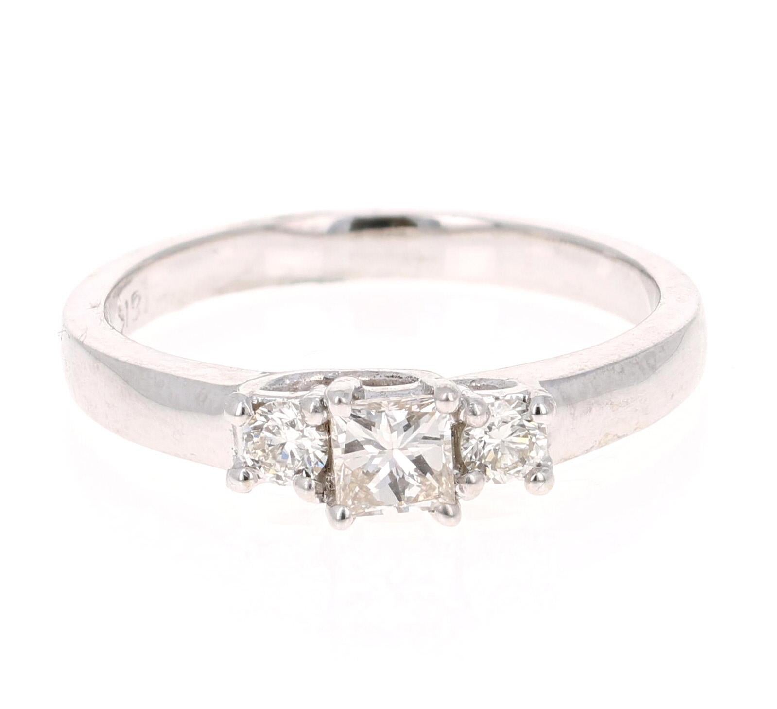 18 carat white gold ring