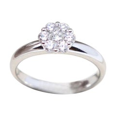 0.47 Ct Diamonds 18kt White Gold Engagement Ring or Solitaire Ring