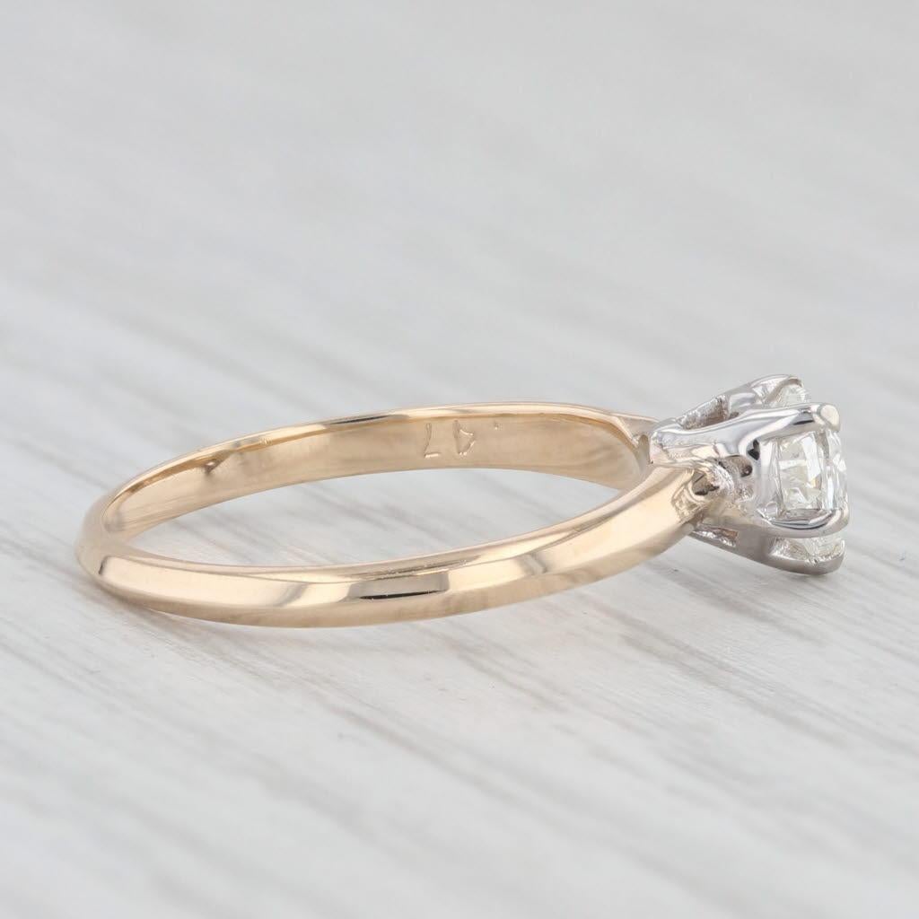 0.47ct Heart Diamond Solitaire Engagement Ring 14k Yellow Gold Size 5.75 In Good Condition For Sale In McLeansville, NC