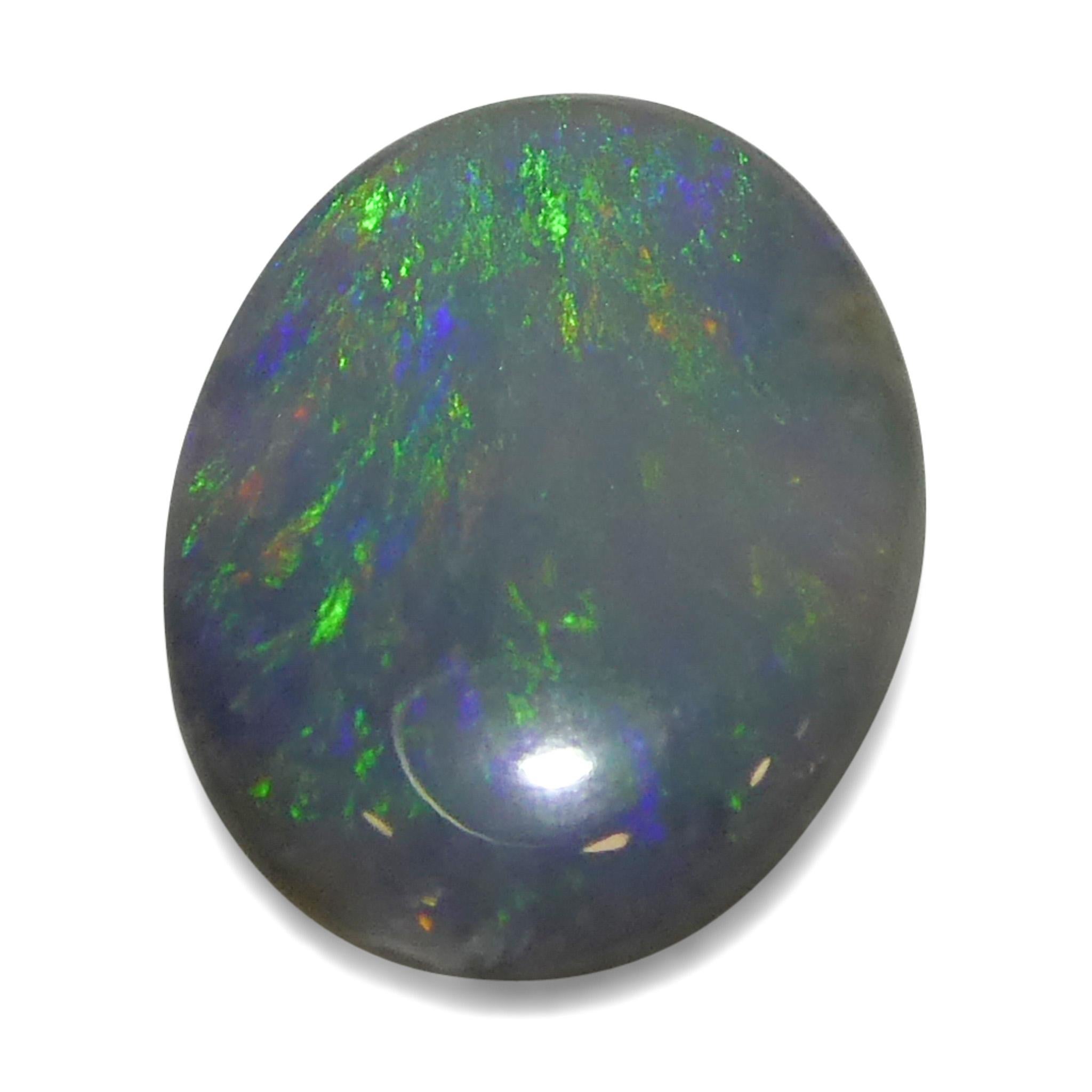 0.47 Karat ovaler weißer Opal mit Cabochonschliff aus Australien im Angebot 5