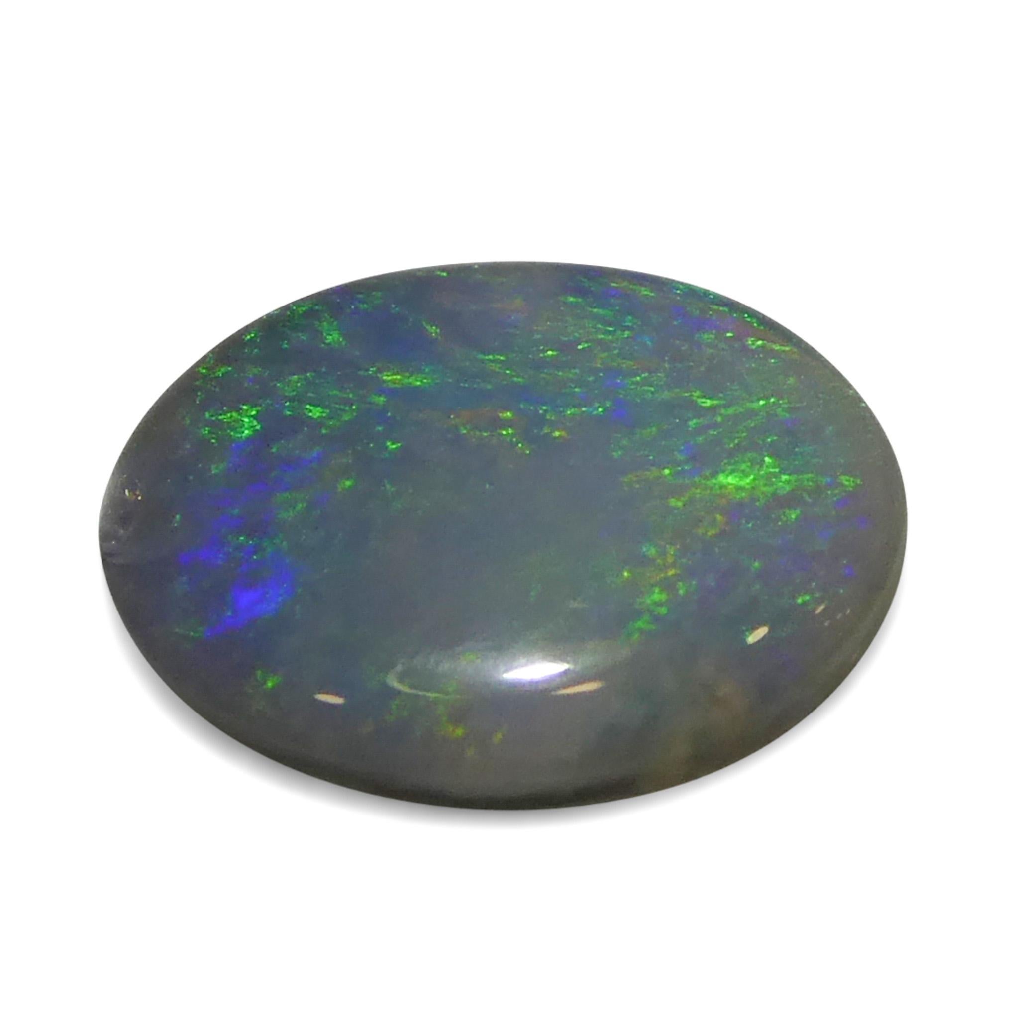 0.47 Karat ovaler weißer Opal mit Cabochonschliff aus Australien im Angebot 6