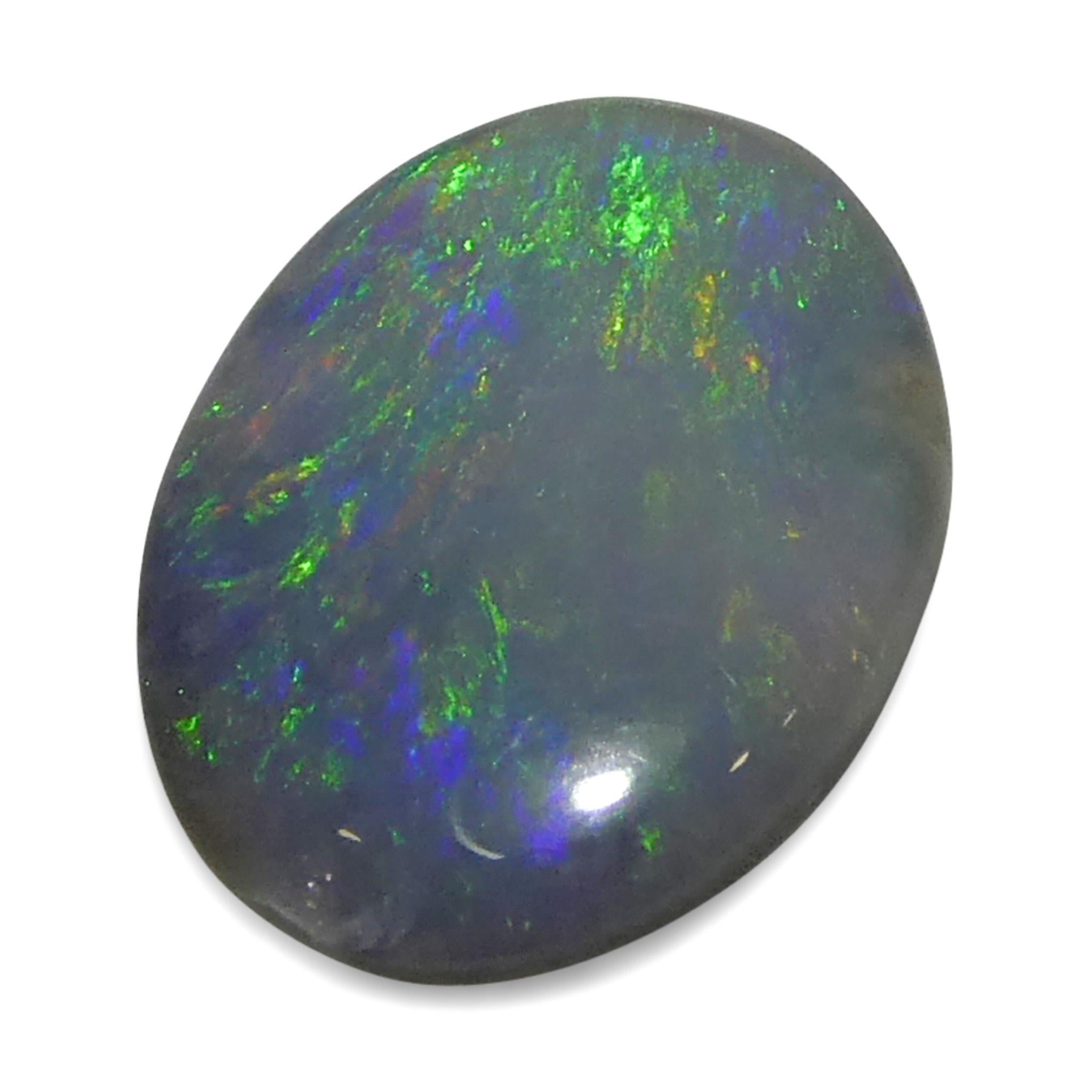 0.47 Karat ovaler weißer Opal mit Cabochonschliff aus Australien im Angebot 4