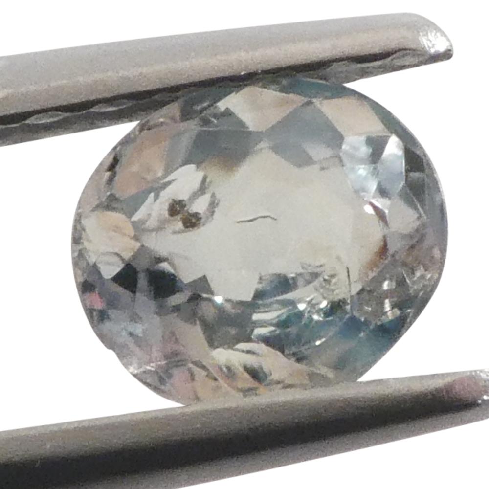 Alexandrite ovale de 0,47ct, vert jaunâtre à violet grisâtre, Brésil en vente 9