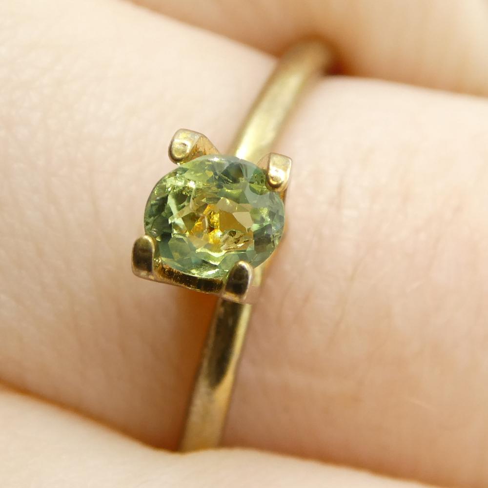 Taille brillant Alexandrite ovale de 0,47ct, vert jaunâtre à violet grisâtre, Brésil en vente
