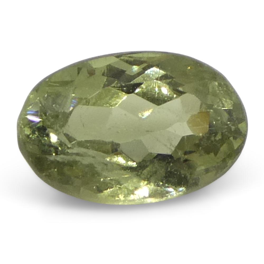 0.47ct Oval Yellowish Green to Greyish Purple Alexandrite from Brazil For Sale 1
