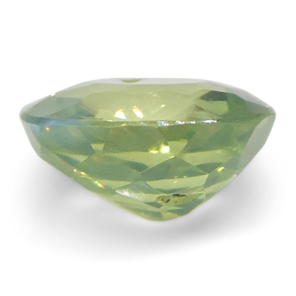 Alexandrite ovale de 0,47ct, vert jaunâtre à violet grisâtre, Brésil en vente 4